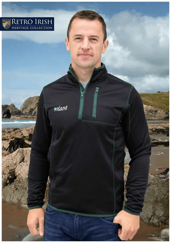 Retro Irish Men's 1/4 Zip Sweat.