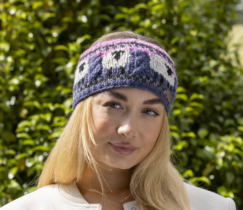 Aran Cable Sheep Headband