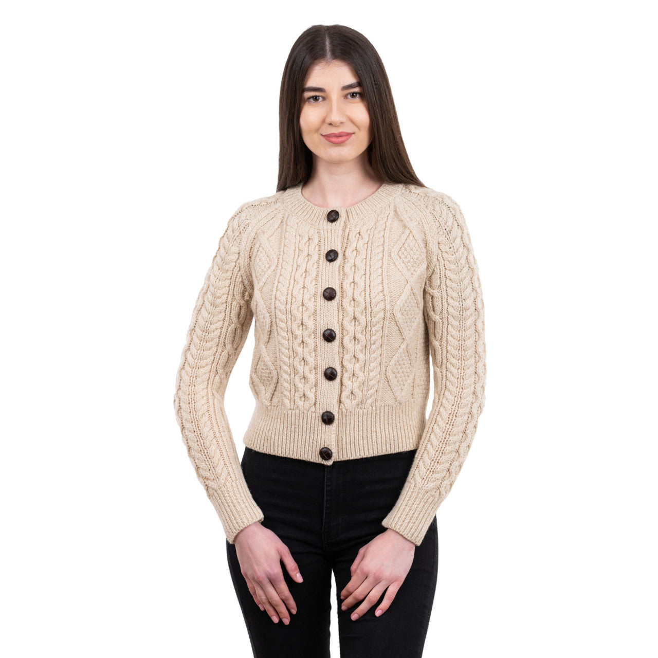 Ladies Cable Cardigan