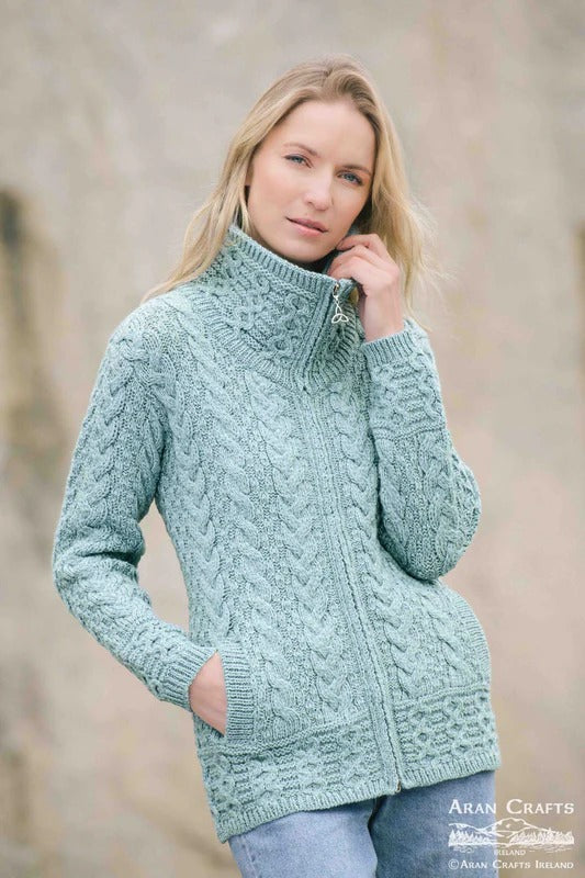 DOUBLE COLLAR ZIP CARDIGAN X5230