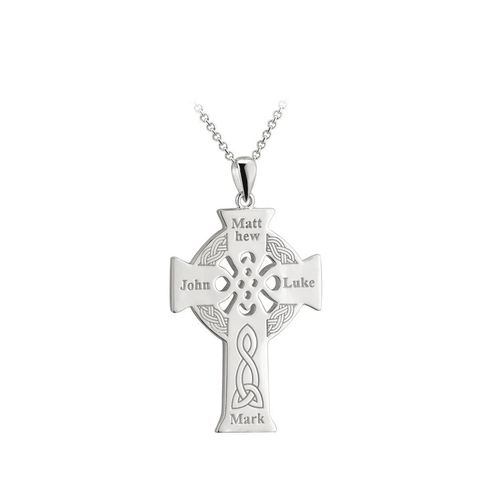 Large Four Apostles Celtic Cross Pendant