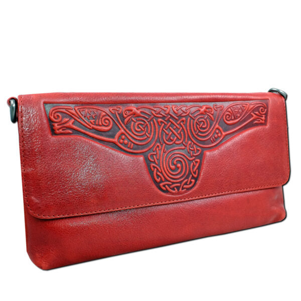 Leather Celtic Clutch Bag