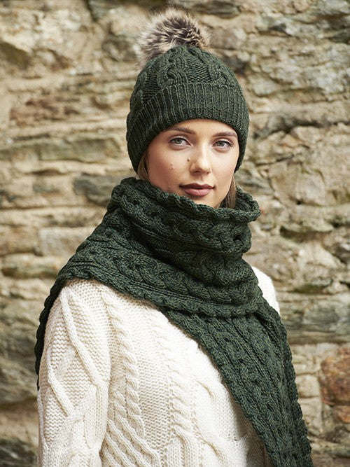 CHUNKY CABLE KNIT SCARF X4855