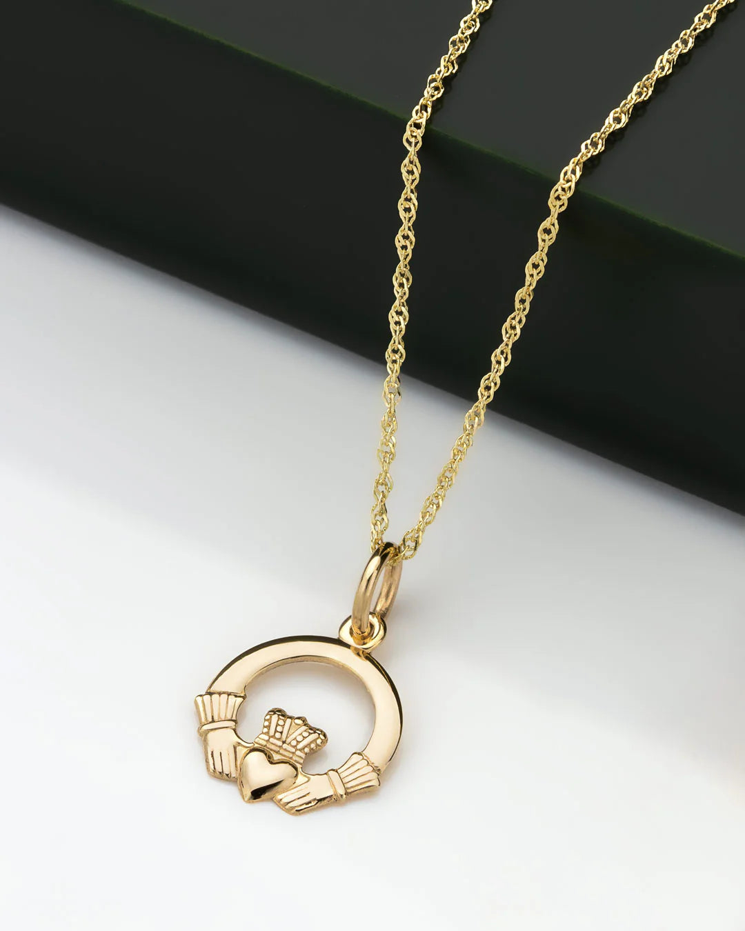 14K Gold Small Claddagh Charm ( Necklace Not Included)