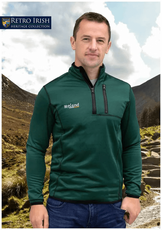 Retro Irish Men's 1/4 Zip Sweat.