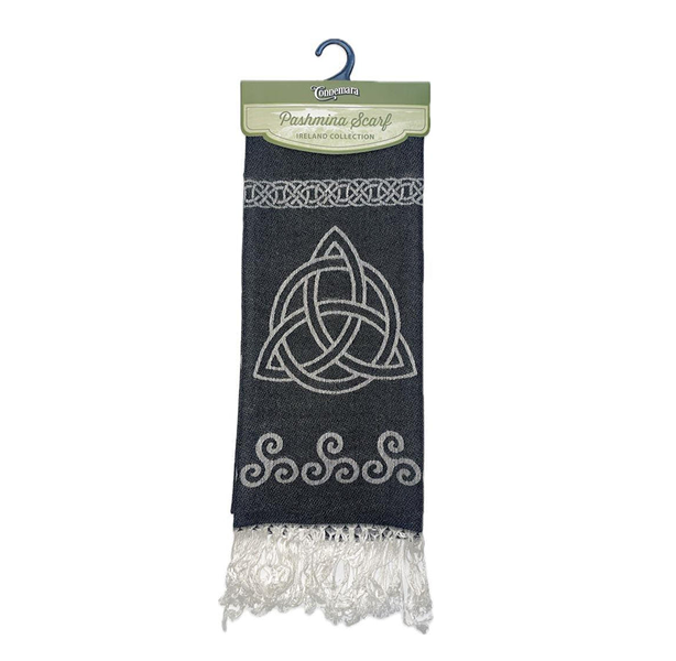 CHARCOAL TRINITY ICON PASHMINA SCARF