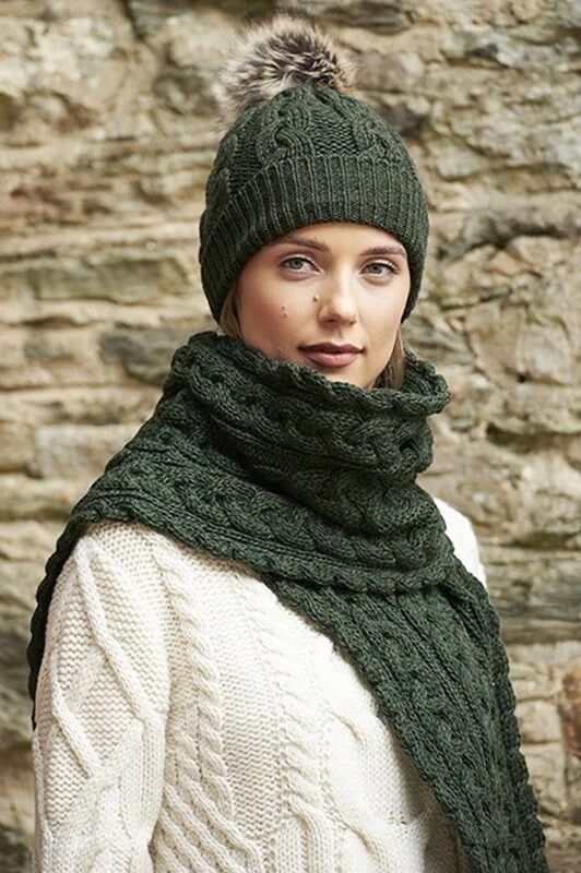 CHUNKY CABLE KNIT SCARF X4855