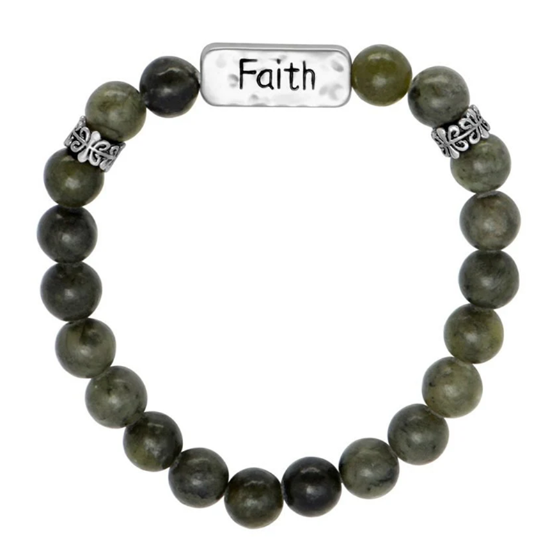 CONNEMARA MARBLE FAITH MESSAGE BRACELET