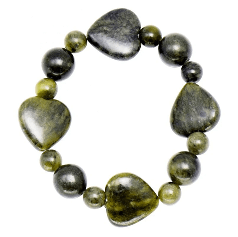 CONNEMARA MARBLE LOVEHEART STYLE STRETCH BRACELET