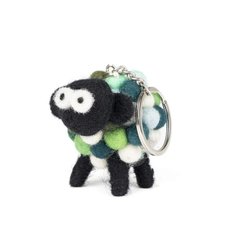 felt-wool-standing-multigreen-sheep-keyring