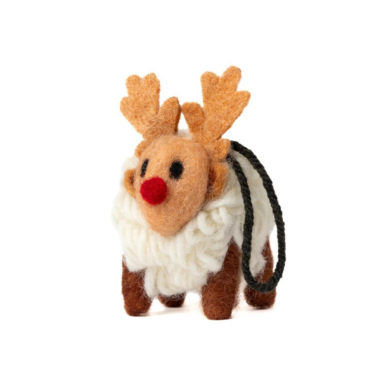 Felt Sheep Reindeer Mini (Hanging)