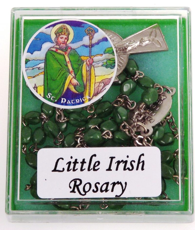 SMALL GREEN CERAMIC ROSARY IN BOX
