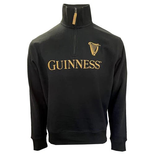 Guinness Black Emblem 1/4 Zip Sweatshirt