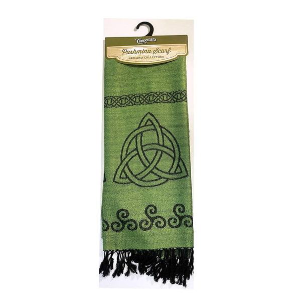 GREEN TRINITY ICON PASHMINA SCARF