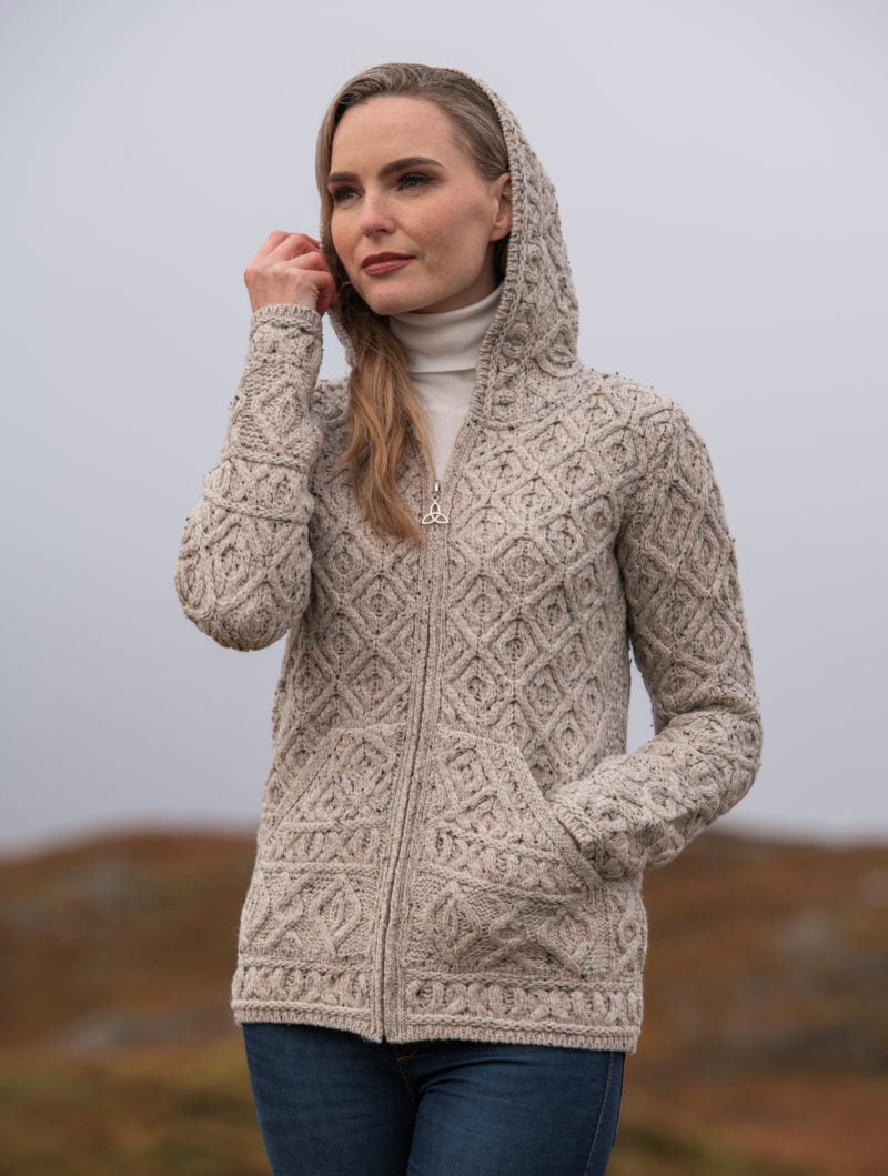 HONEYCOMB HOOD CARDIGAN HD5001