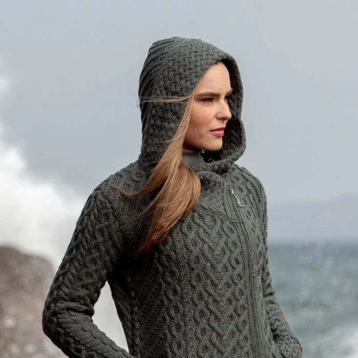 HEART DESIGN HOODED CARDIGAN HD4916