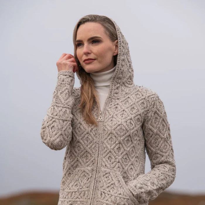 HONEYCOMB HOOD CARDIGAN HD5001