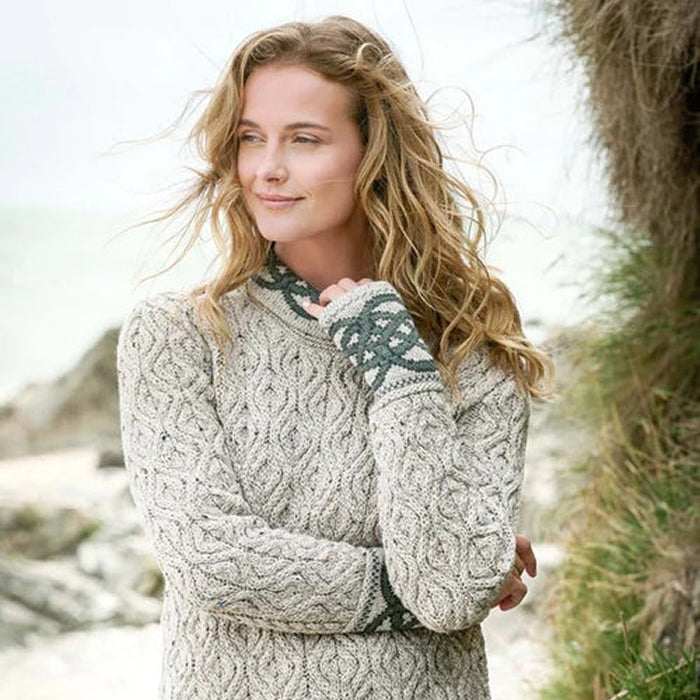 JACQUARD COWL NECK SWEATER R5337