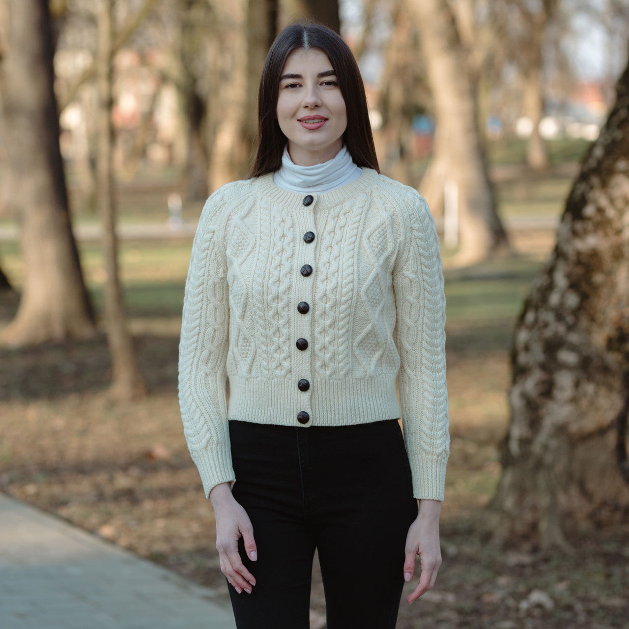 Ladies Cable Cardigan
