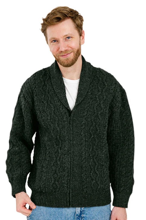 Mens Zipper Knit Cardigan