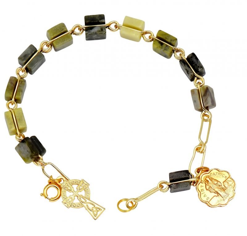 CONNEMARA MARBLE ROSARY BRACELET SINGLE DECADE BEADS