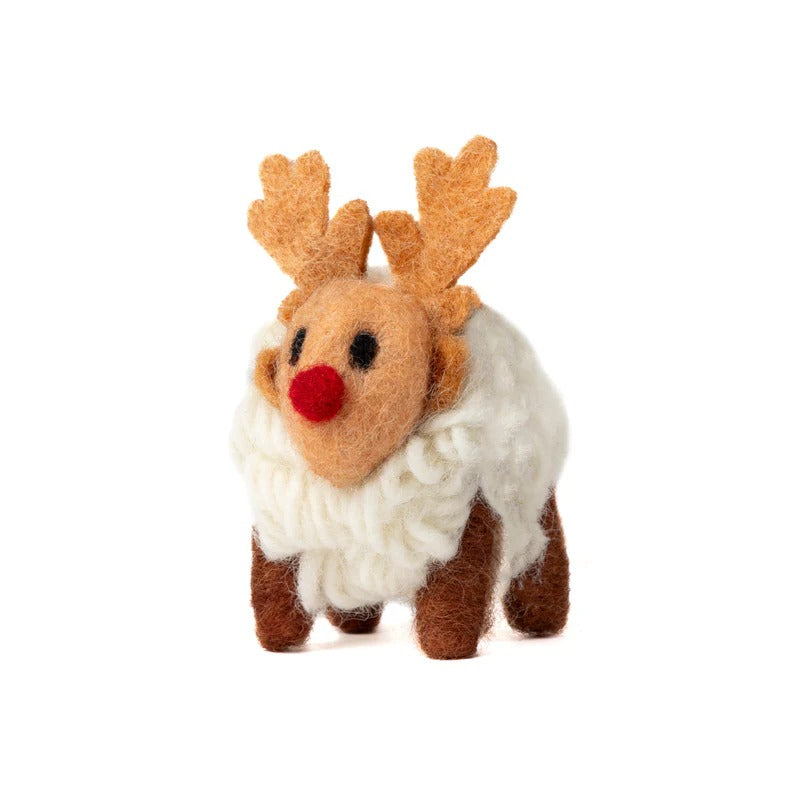Felt Sheep Reindeer Medium