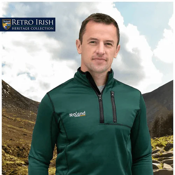 Retro Irish Men's 1/4 Zip Sweat.