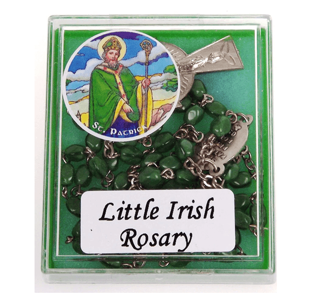 SMALL GREEN CERAMIC ROSARY IN BOX