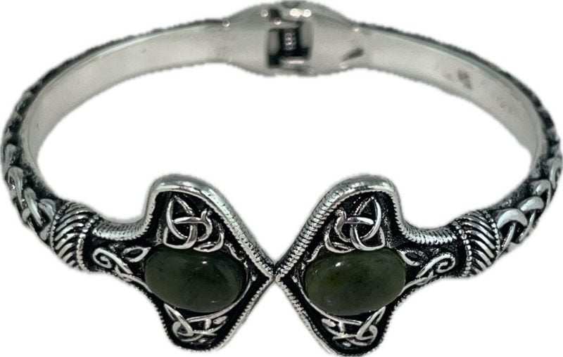 SILVER PLATED CELTIC SPRING BANGLE