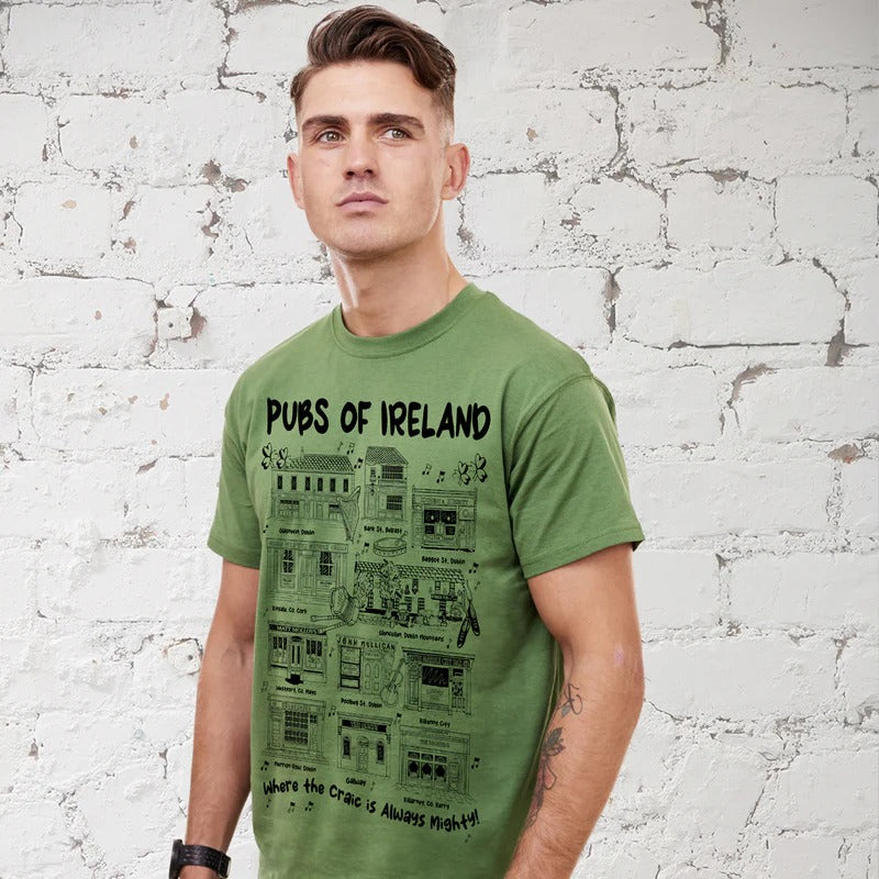 Unisex Pubs of Ireland Green T-Shirt