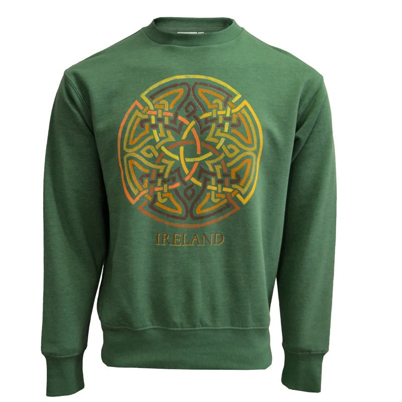 Unisex Green Marl Celtic Knot Sweatshirt