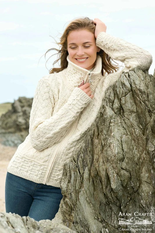 DOUBLE COLLAR ZIP CARDIGAN X5230