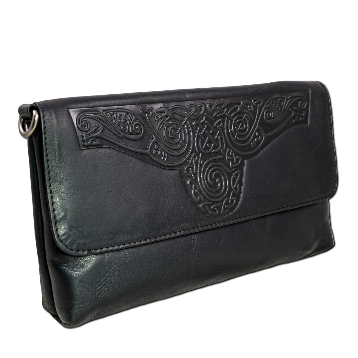 Leather Celtic Clutch Bag