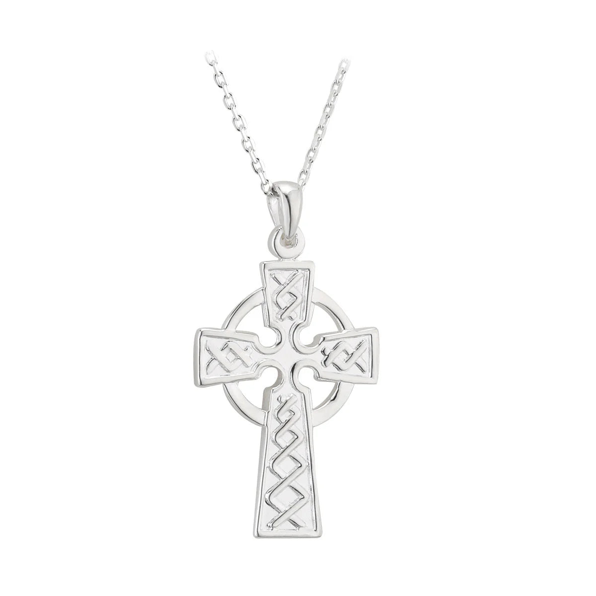 Silver Double Sided Celtic Cross Pendant
