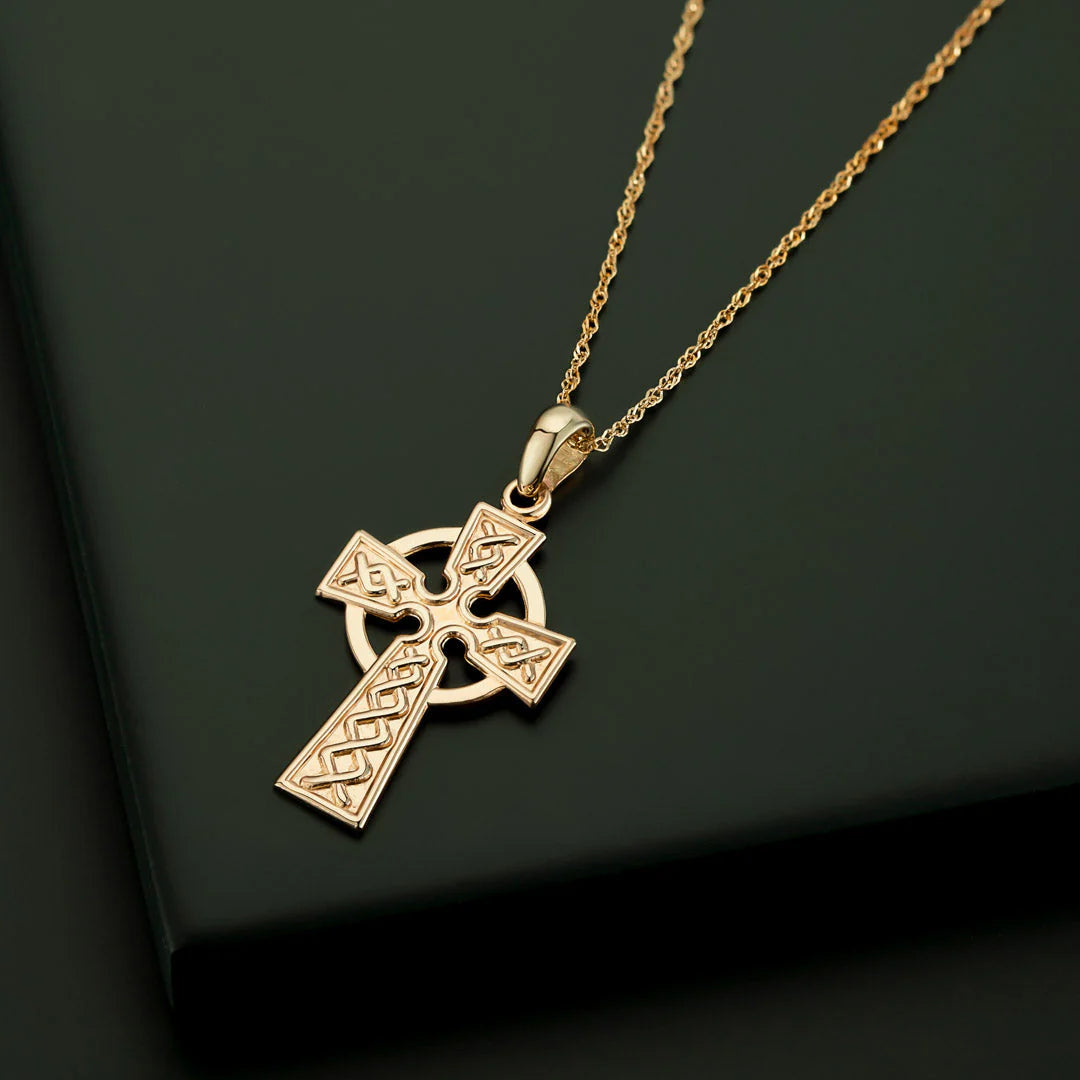 Gold Celtic Cross Necklace
