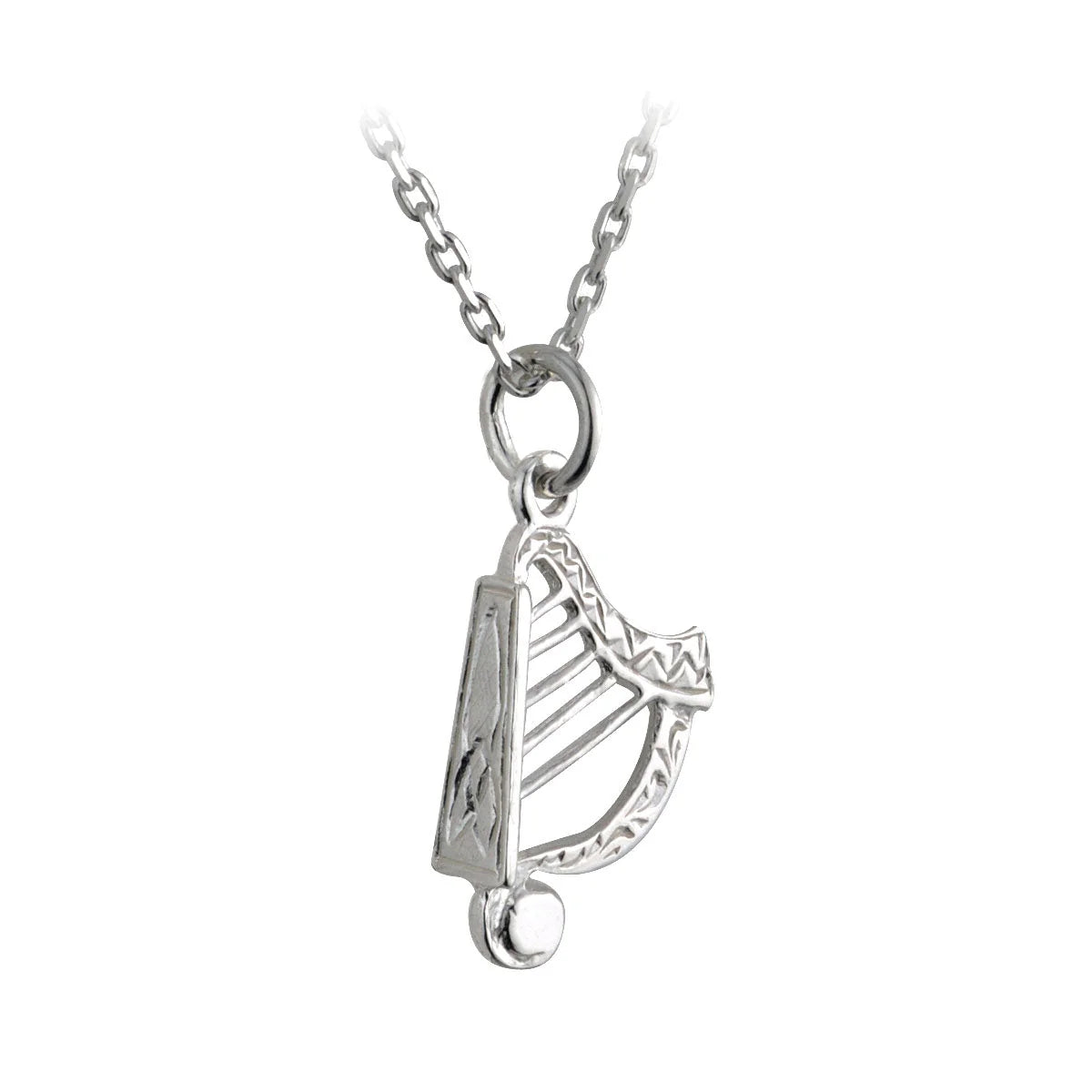 Silver Small Harp Pendant