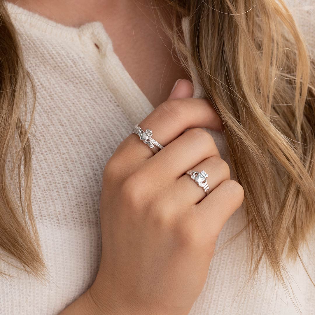 Sterling Silver Light Claddagh Ring